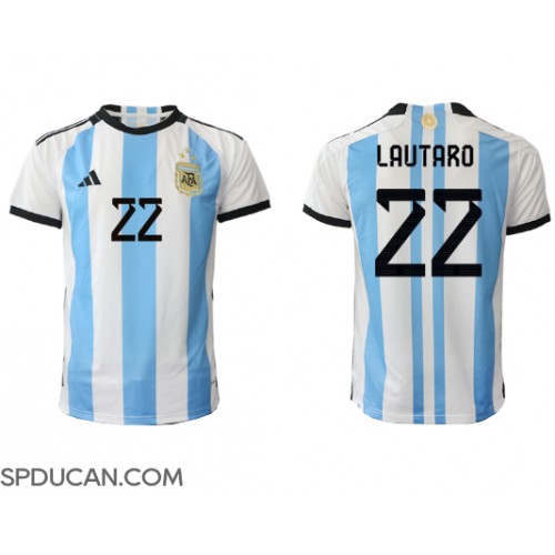 Muški Nogometni Dres Argentina Lautaro Martinez #22 Domaci SP 2022 Kratak Rukav